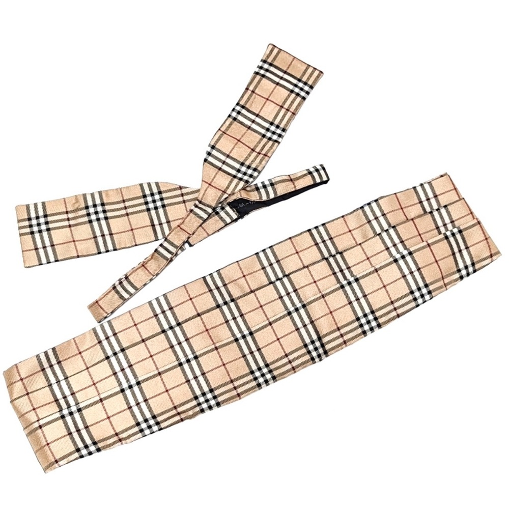 🎁TB HOLIDAY 26’🎁LEGENDARY🆕🔥💯ORIGINAL ICONIC BURBERRY NOVA CHECK BOW TIE SET🔥 - Picture 7 of 15